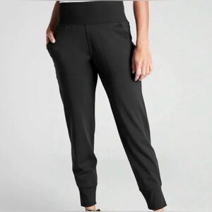 NWT ATHLETA  3X Venice High Rise Jogger in Black Plus Size Athleisure
